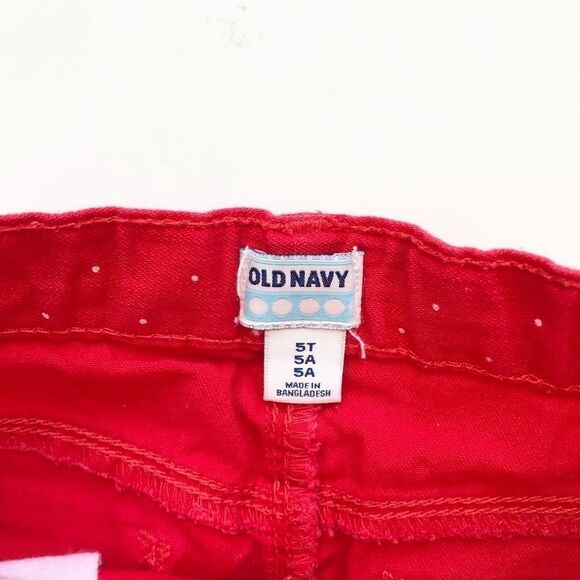 Old Navy red dot denim skirt EUC 5T - Picture 3 of 4